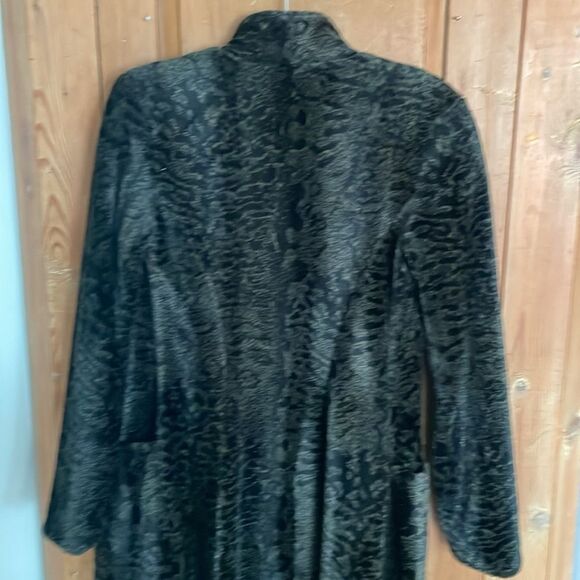 Vintage Betsey Johnson faux fur shearling leopard print midi coat - Picture 9 of 9